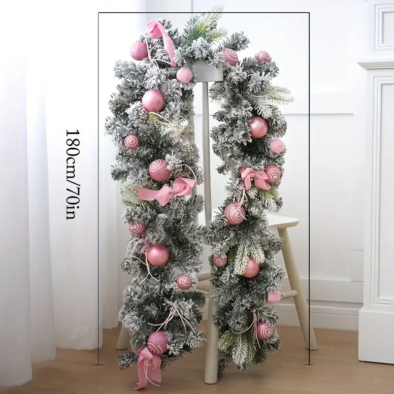 Christmas Wreath Pink Garland