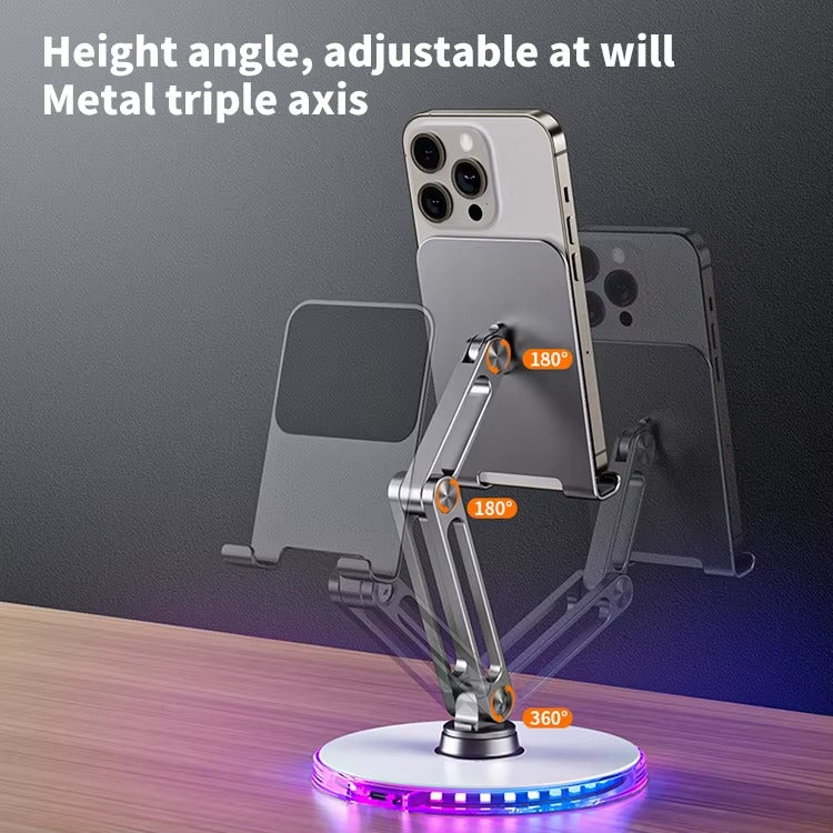Drehbare Handyhalterung mit LED-Beleuchtung