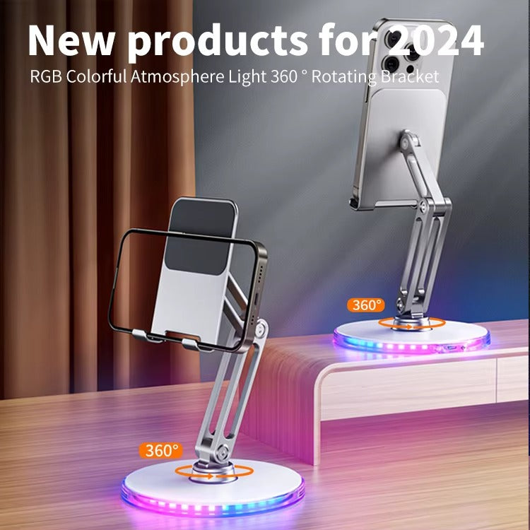 Drehbare Handyhalterung mit LED-Beleuchtung