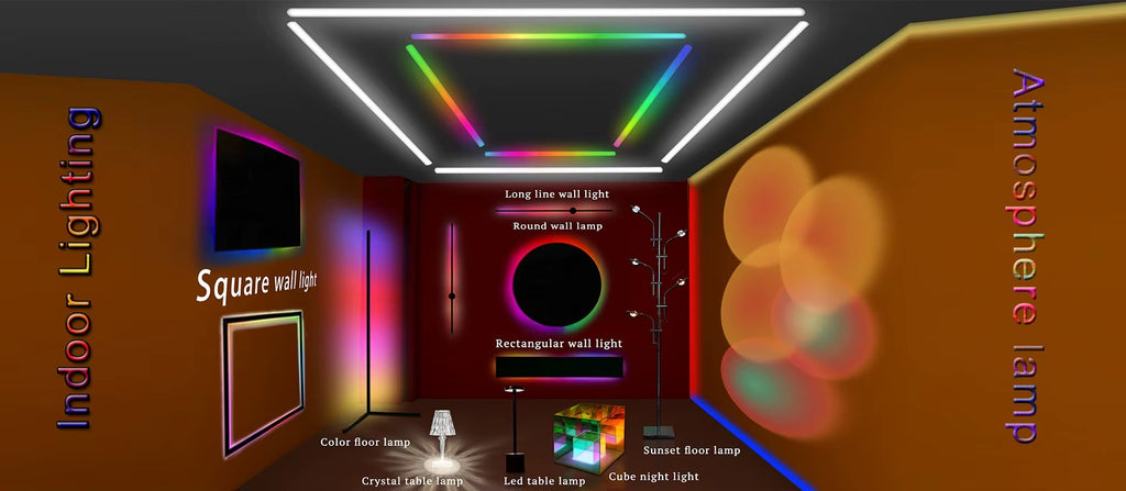 Moderne LED Wuerfel Lampe