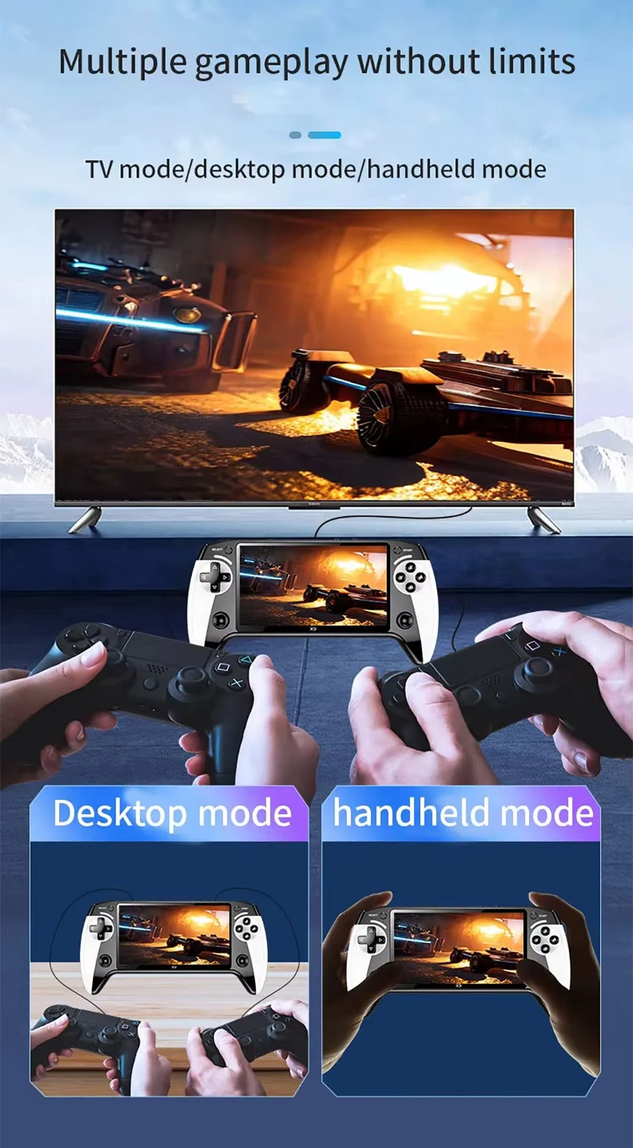 Wiisun X9 Handheld Spielekonsole 