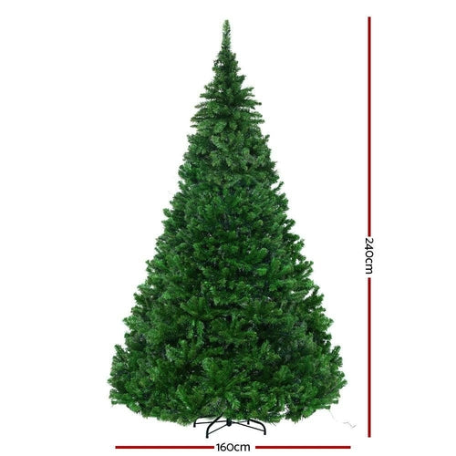 Jingle Jollys Christmas Tree 2.4M Xmas Tree Decorations 3190 LEDs 8